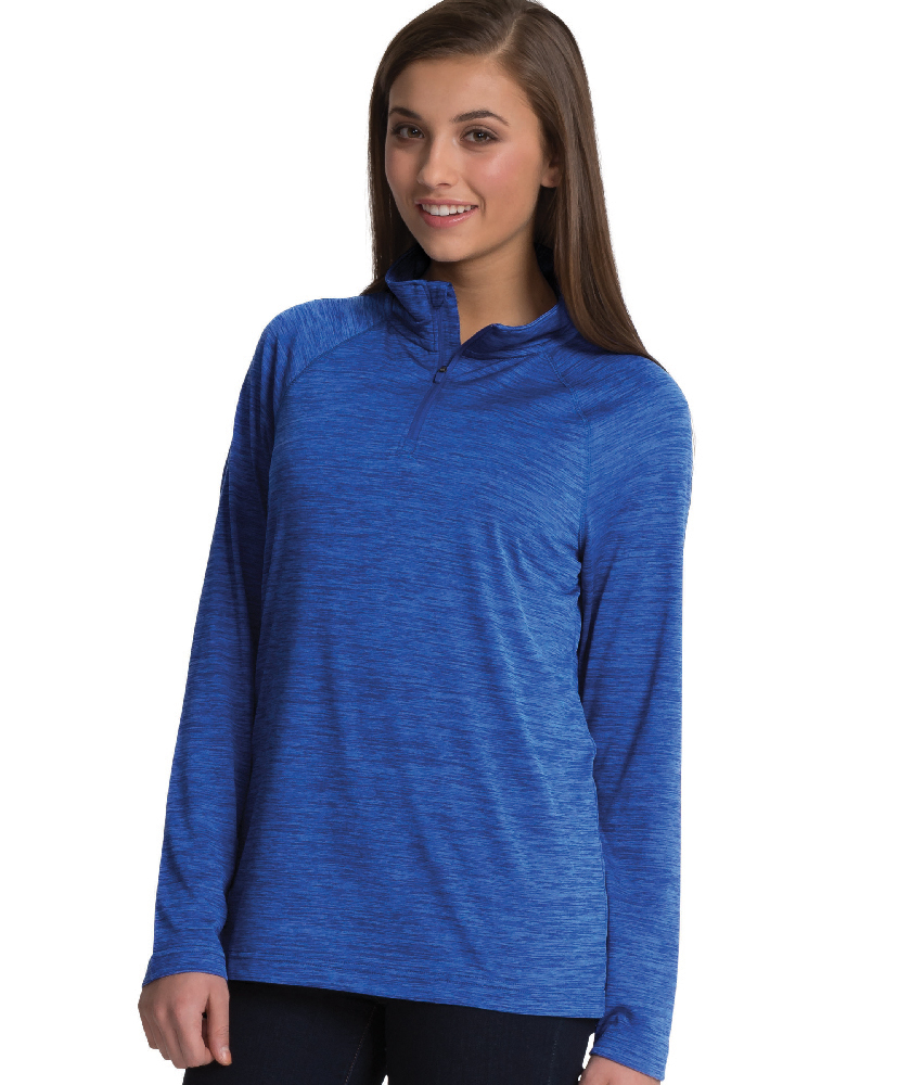 Charles River Apparel Royal Women’s Space Dye Performance Pullover – model