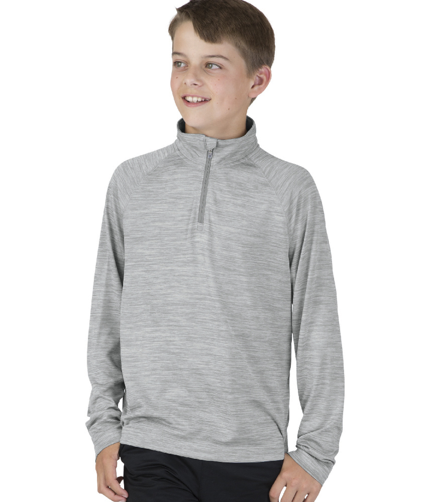 Charles River Apparel Grey Youth Space Dye Performance – model