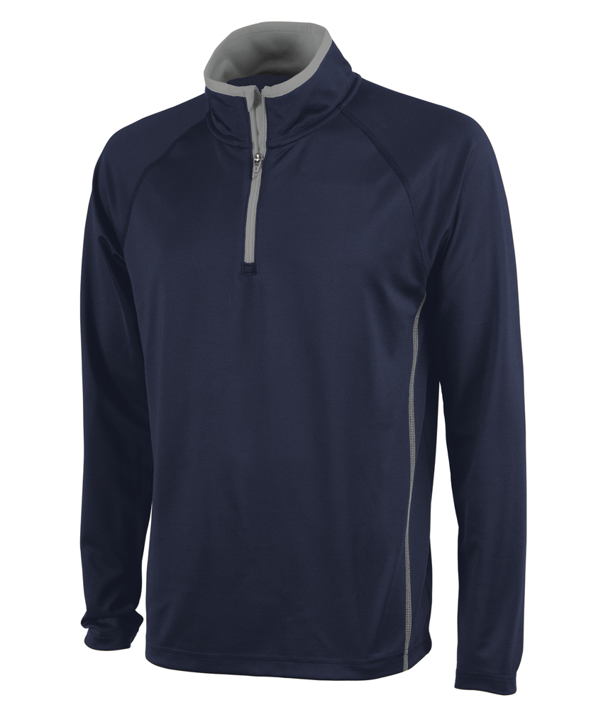 Charles River Apparel Style 9566 Fusion Long Sleeve Pullover – Navy/Grey