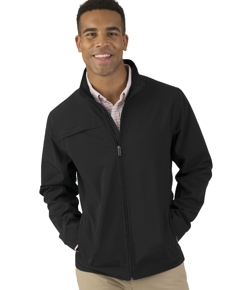 Charles River Apparel Black Men’s Dockside Jacket – model