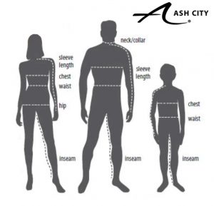 Ash City Size chart figures