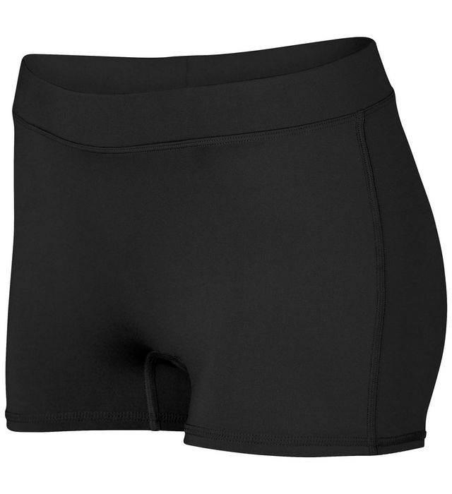 Augusta Sportswear Women Seamless Mid Shorty Shorts Black