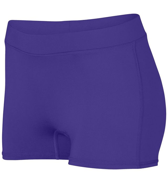Augusta Sportswear Women Seamless Mid Shorty Shorts Purple