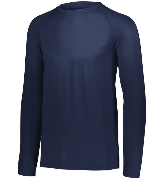 Augusta Sportwear Adult Polyester Moisture wicking Long Sleeve Tee Shirt 2795 Navy