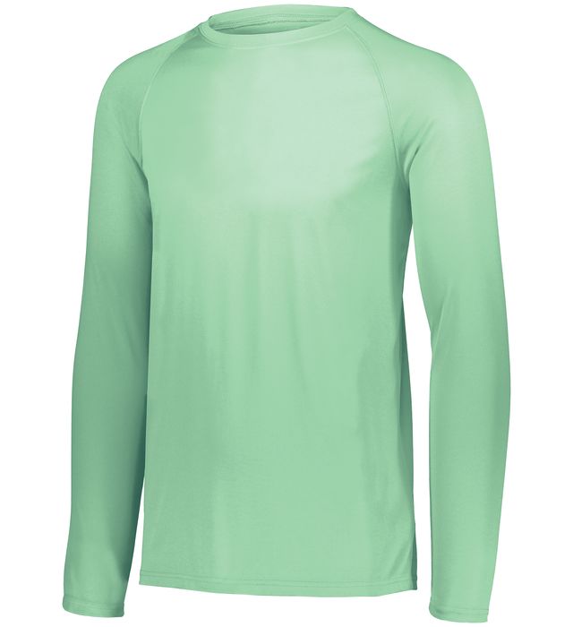 Augusta Sportwear Adult Polyester Moisture wicking Long Sleeve Tee Shirt 2795 Seafoam