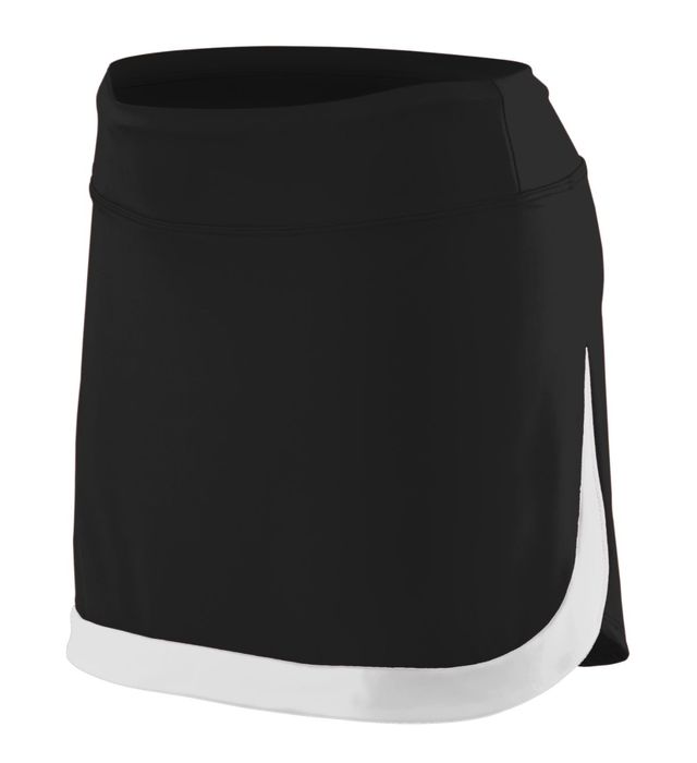 Augusta Sportwear Girls Lightweight Polyester Spandex Freedom Trouser Skirt 2411 Black/White