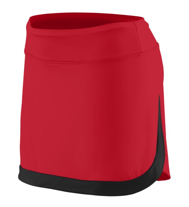 Augusta Sportwear Girls Lightweight Polyester Spandex Freedom Trouser Skirt 2411 Red/Black