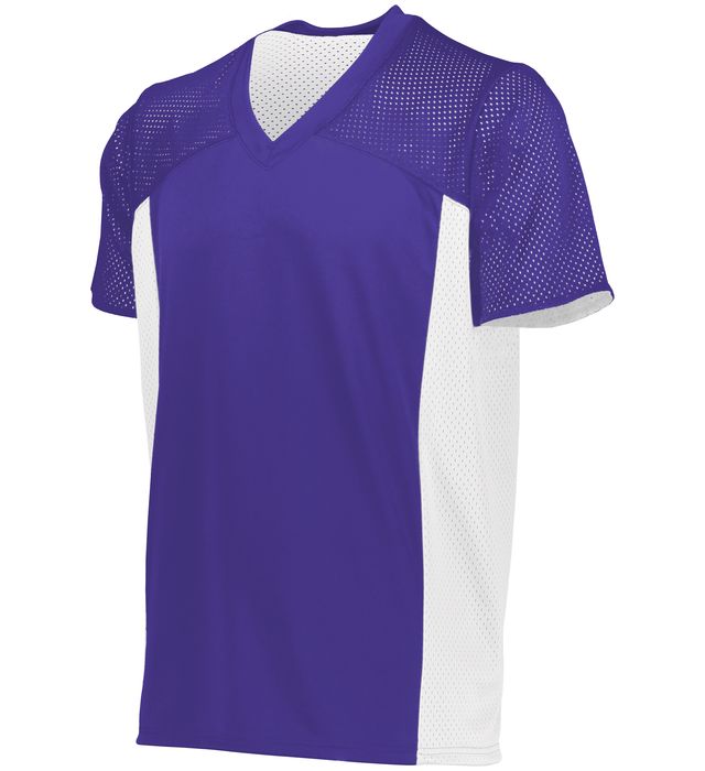 Augusta Sportwear Youth Polyester Sport Mesh Team Soccer Turnabout Jersey 265 Purple/White