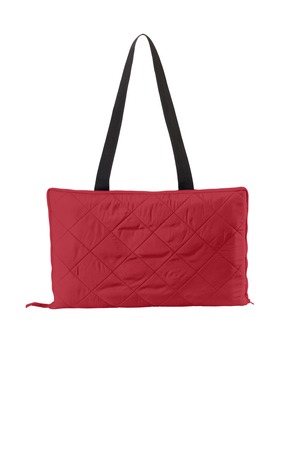 Port Authority Picnic Blanket with Carrrying Strap – Rich Red/True Black