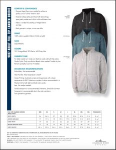 Charles River Adult Camden Full Zip Hoodie (9037) Colors and Size