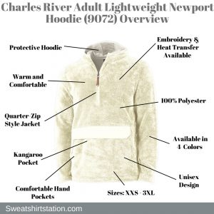 Charles River Adult Lightweight Newport Hoodie (9072) Overview