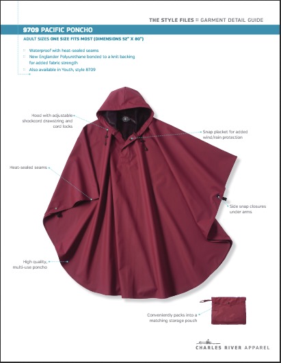 Charles River Adult Pacific Poncho (9709)