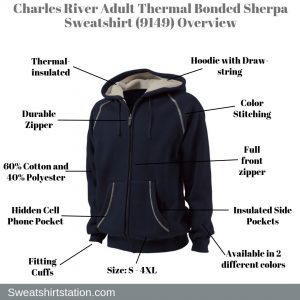 Charles River Adult Thermal Bonded Sherpa Sweatshirt Overview