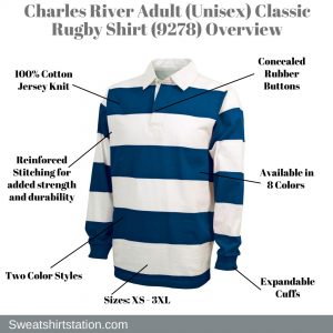 Charles River Adult (Unisex) Classic Rugby Shirt (9278) Overview