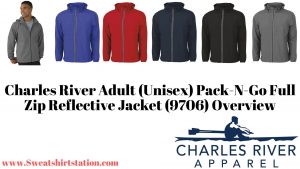Charles River Adult (Unisex) Pack-N-Go Full Zip Reflective Jacket (9706) Colors and Styles