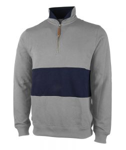 Charles River Apparel Quad Pullover 9018 Heather Grey Navy