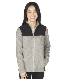 Charles River Apparel Women's Concord Jacket style 5995 Light Grey Heather Model