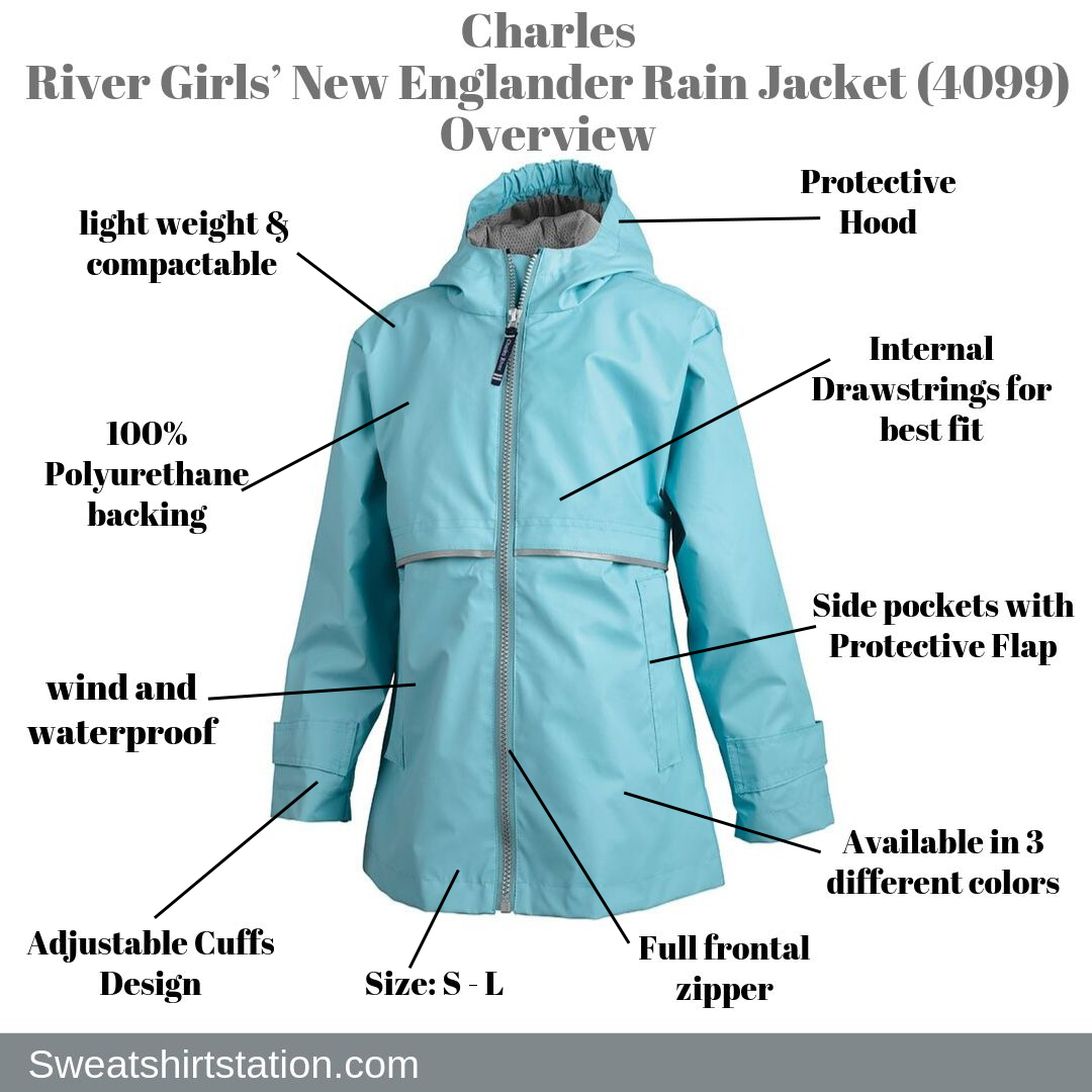 Charles River Girls’ New Englander Rain Jacket (4099) Overview