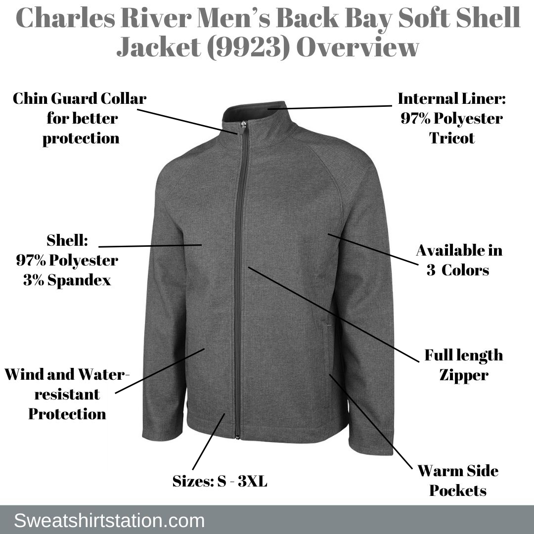 Charles River Men’s Back Bay Soft Shell Jacket (9923) Overview