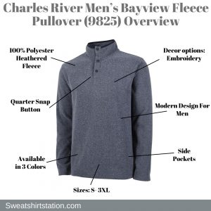 Charles River Men’s Bayview Fleece Pullover (9825) Overview