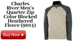 Charles River Men’s Quarter Zip Color Blocked Heathered Fleece (9014) For Sale