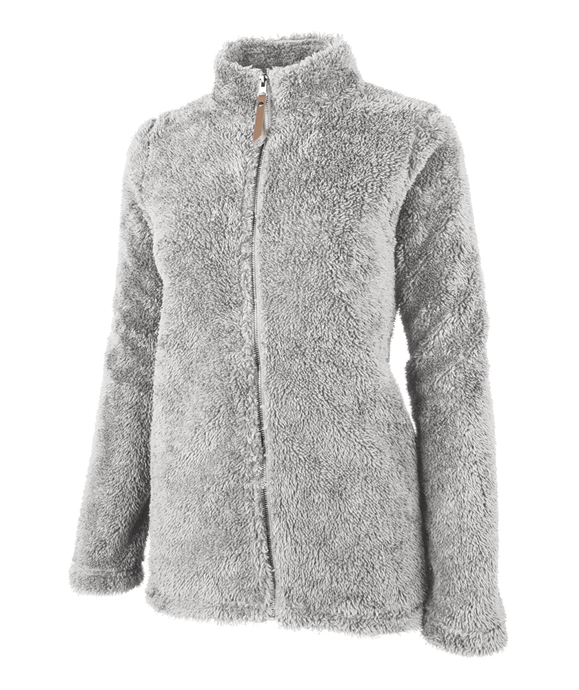 Charles River Women's Newport Full Zip Fleece Jacket 5978 Light Grey