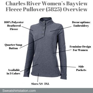 Charles River Women’s Bayview Fleece Pullover (5825) Overview