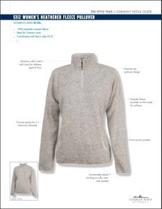 Charles River Women’s Heathered Fleece Pullover Overview