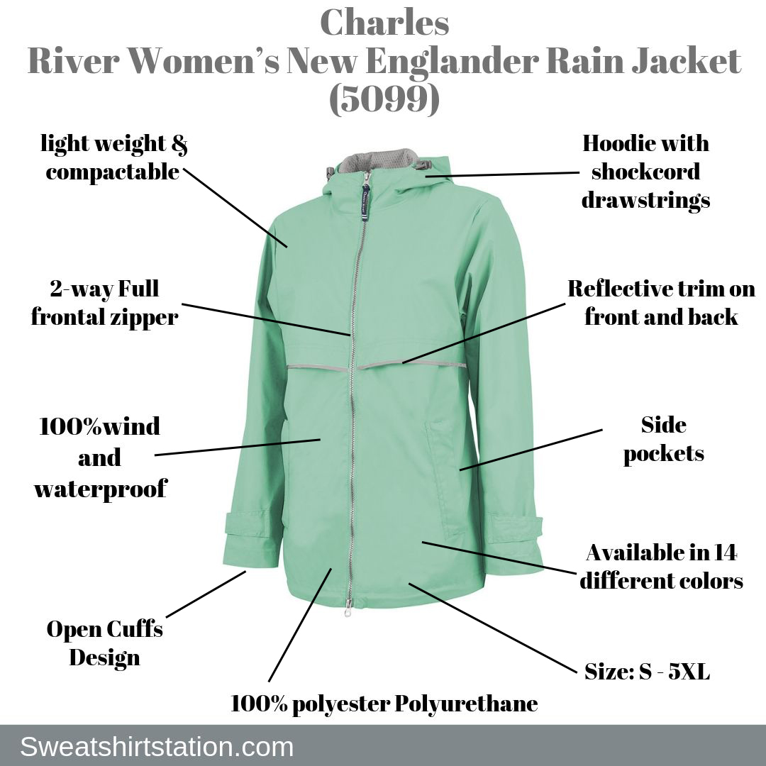 Charles River Women’s New Englander Rain Jacket (5099)