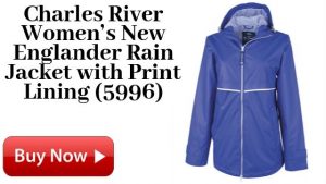Charles River Women’s New Englander Rain Jacket with Print Lining (5996) For Sale