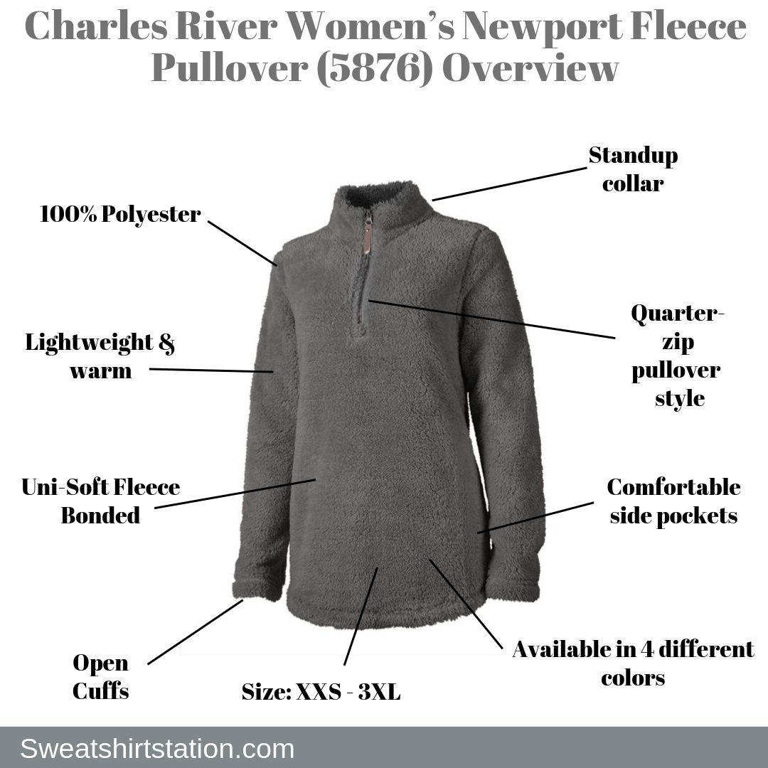 Charles River Women’s Newport Fleece Pullover (5876) Overview