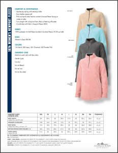 Charles River Women’s Newport Fleece Pullover (5876) Size and Colors