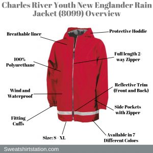 Charles River Youth New Englander Rain Jacket (8099) Overview