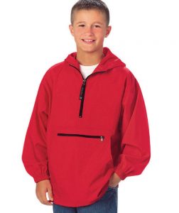 Charles River Youth Pack-N-Go Pullover (8904) Model Red
