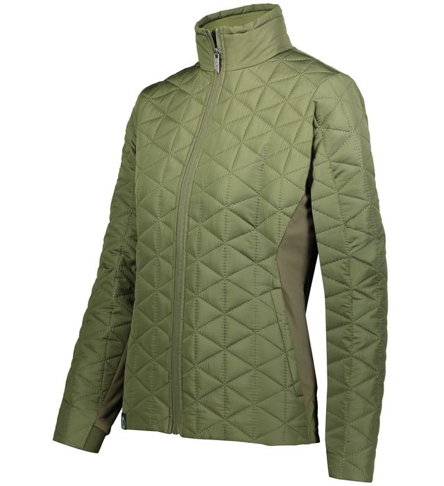 Holloway Ladies Repreve Polyester Water Proof  Quilted Jacket 229716 Olive