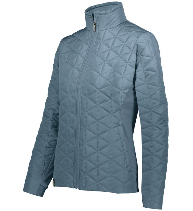 Holloway Ladies Repreve Polyester Water Proof  Quilted Jacket 229716 Storm
