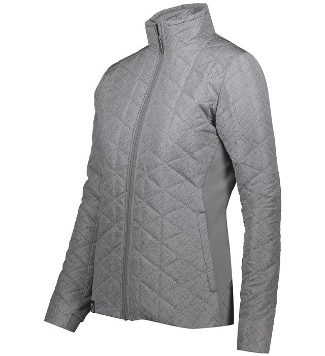 Holloway Ladies Repreve Polyester Water Proof  Quilted Jacket 229716 Tundra Haze Print