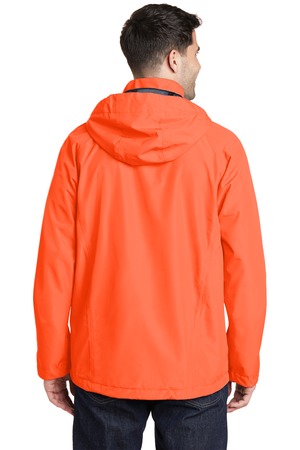 Port Authority Torrent Waterproof Jacket Style J333 – Back – Orange Crush