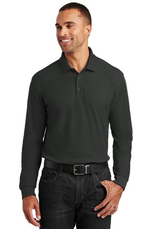 Port Authority Long Sleeve Core Classic Pique Polo Style K100LS – Deep Forest Black – Model