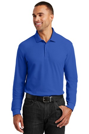 Port Authority Long Sleeve Core Classic Pique Polo Style K100LS – True Royal – Model