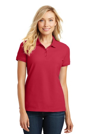 Port Authority Ladies Core Classic Pique Polo Style L100 – Model – Rich Red