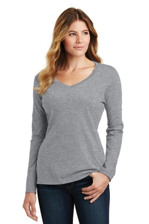 District Ladies Fan Favorite V-neck Tee – Athletic Heather