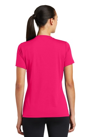 Sport-Tek® Ladies PosiCharge® Tough Tee Pink Raspberry – Back