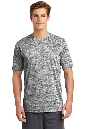 Sport-Tek PosiCharge® Electric Heather Tee Style ST390 – Black Electric