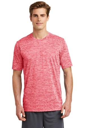 Sport-Tek PosiCharge® Electric Heather Tee Style ST390 – Deep Red Electric