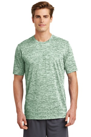 Sport-Tek PosiCharge® Electric Heather Tee Style ST390 – Forest Green Electric