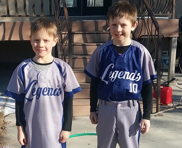 Sublimation baseball uniforms grey and blue kids team