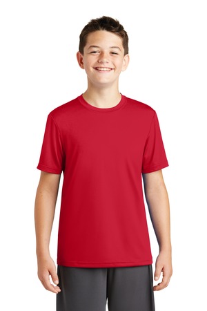 Sport-Tek Youth PosiCharge Tough Tee – Front – Deep Red