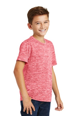 Sport-Tek Youth Posicharge Electric Heather Tee – Deep Red Electric – Model