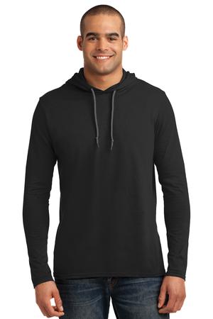 Anvil 100% Ring Spun Cotton Long Sleeve Hooded T-Shirt Style 987 1